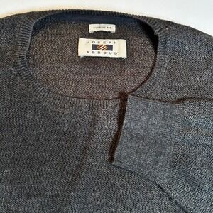 Joseph Abboud Charcoal Gray Merino Wool Blend Crew Neck Sweater XXL XXXL Mens
